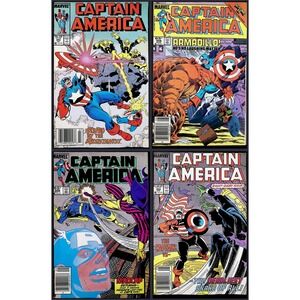 Captain America 4X Marvel Comic Lot 343 308 309 344 Newsstand Armadillo Beyonder